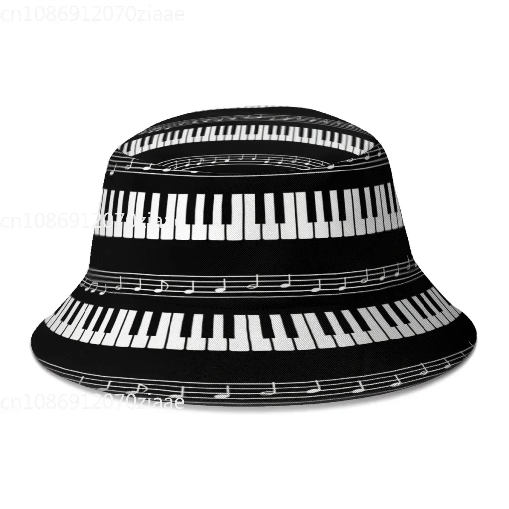 Piano Organ Keyboard Best  Bucket Hat For Women Men Students Foldable Bob Fishing Hats Panama Cap Streetwear