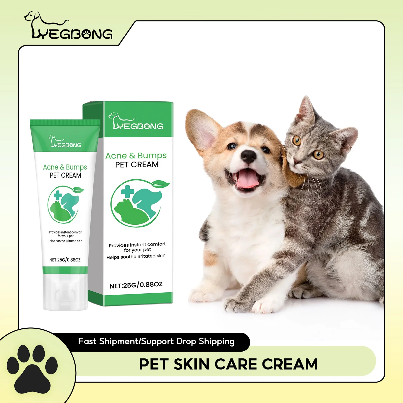 

Pet Skin Care Cream Dog Wart Removing Cat Grooming Smooth Cats Dogs Hair Moisturizing Itching Relief Mild Pet Conditioners Cream