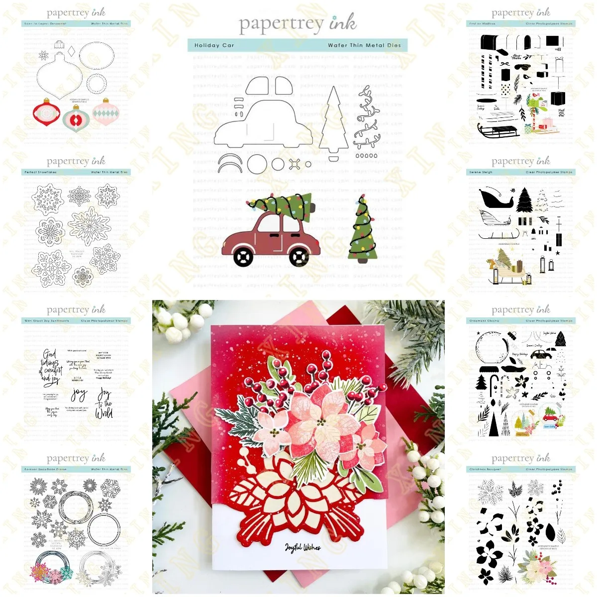 

Christmas Sprigs Holiday Car Metal Cutting Dies Stamps Stencil Hot Foil Scrapbook Diary Decoration Embossing Template DIY Card