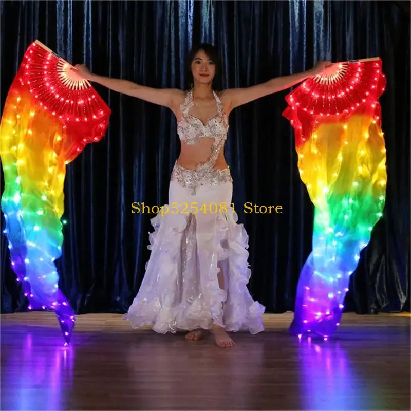 AXYC Flexible LED Dance Fan Illuminated Stage Performances Fan for Stage Shows and Parties