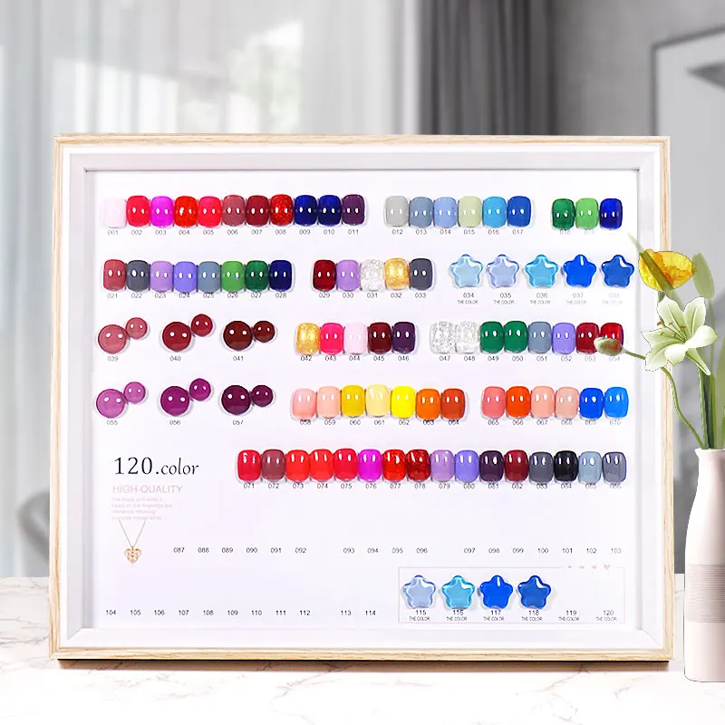 Nail Art Display Board Professional Manicure Swatch Solid Wood Frame Nail Display Accessories False Nail Tips Display Holder