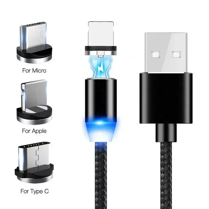 MV!QF Magnetic Micro USB Type C Cable for Iphone 13 Redmi Xiaomi Mi CC9 Note 10 9T Huawei P40 P30 Lite Type C Plug Charger Cable