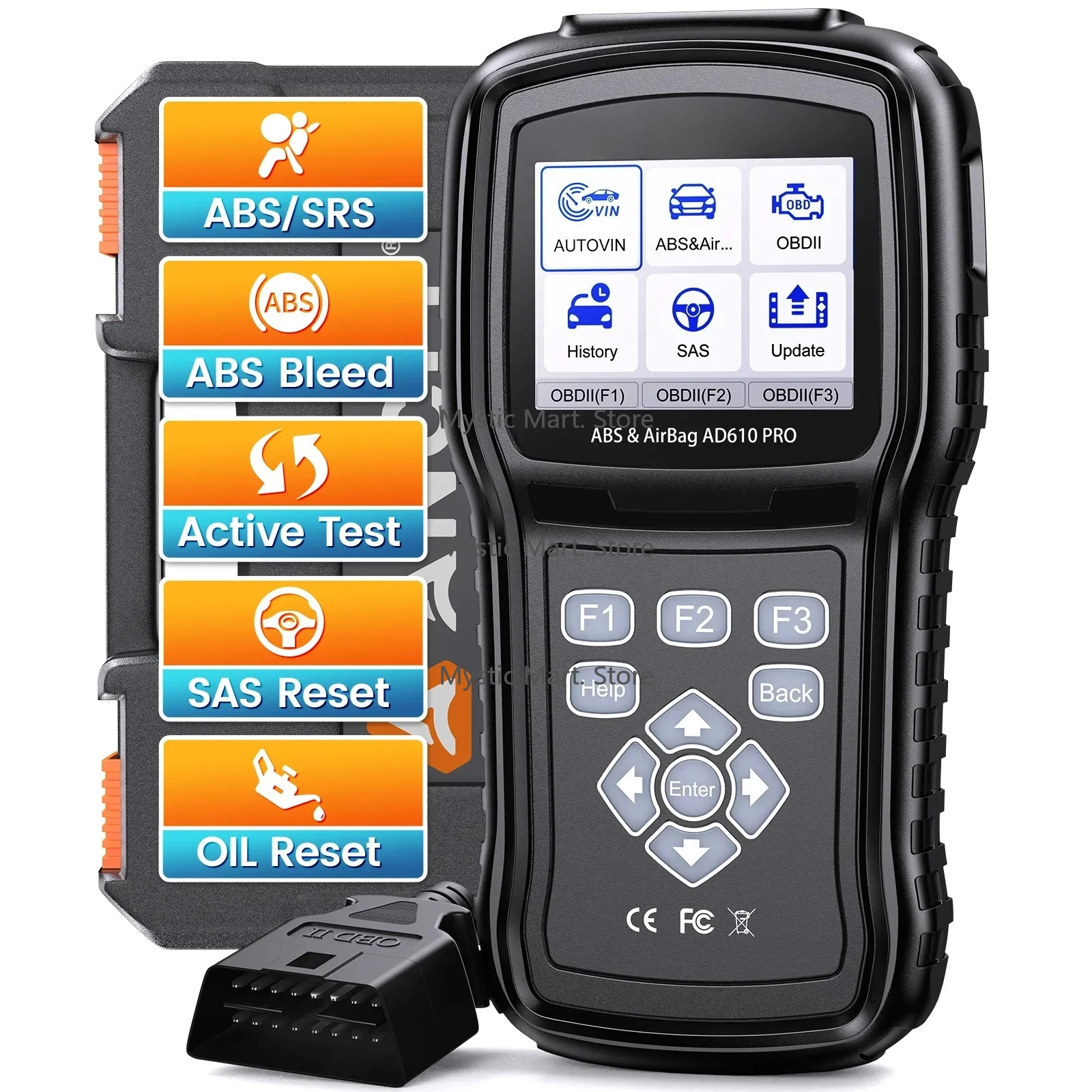 

ANCEL AD610 Plus OBD2 Auto Scanner SAS Code Reader Engine ABS Reset Tool for Car Diagnostics