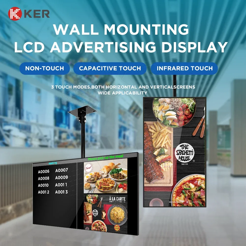 2026 32 43 Inch Wall Mounted HD 1080p LCD Panel Advertising Machine Digital Signage For Shop Display