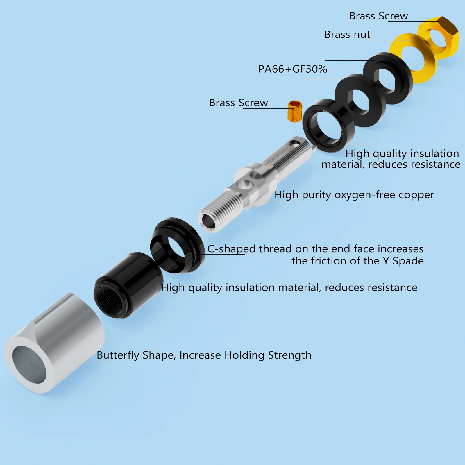 Monosaudio BP452 عالية الأداء ملزمة آخر الروديوم/مطلي بالذهب HIFI مكبر للصوت المتكلم المقبس محطة ملزمة آخر مآخذ