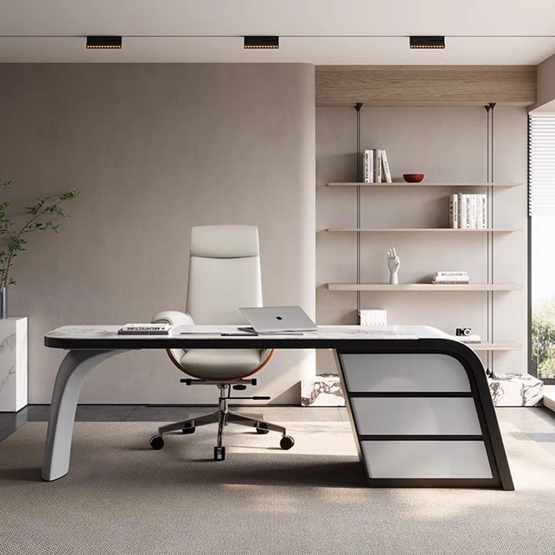 

Modern Computer Desk Table Luxury Organizers Nordic Boss Table Coffee Italian Escritorio Plegable De Pared Office Furniture