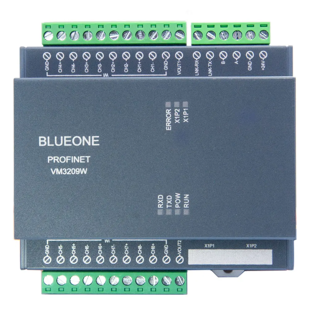 Profinet remote IO module distributed 8-way weighing module connected to pressure sensor