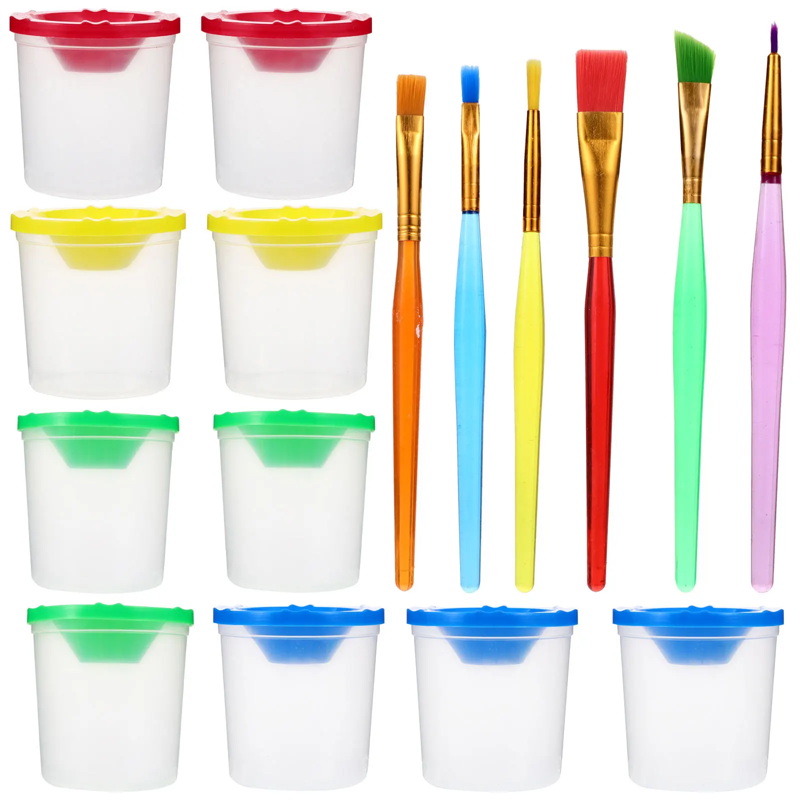 16Pcs Wash Brush Set Art Durable Nontoxic Fine Workmanship Painting Supplies Tools Kit Painting Tools