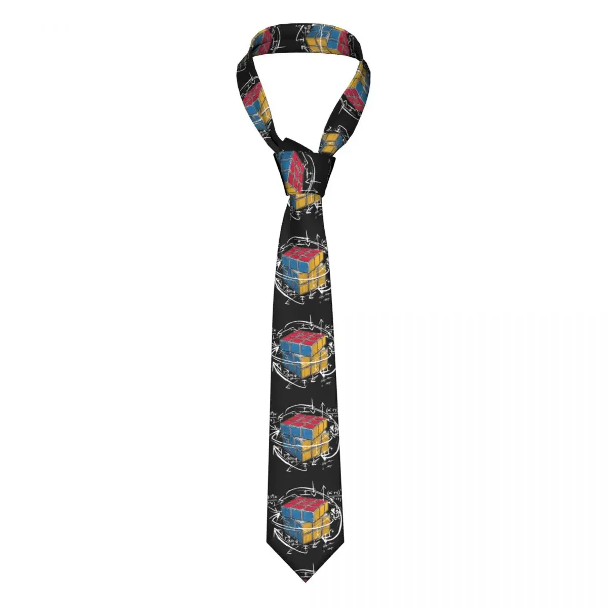 Personalized Math Teacher Graphic Ties Men Classic Mathematics Science Silk Office Necktie