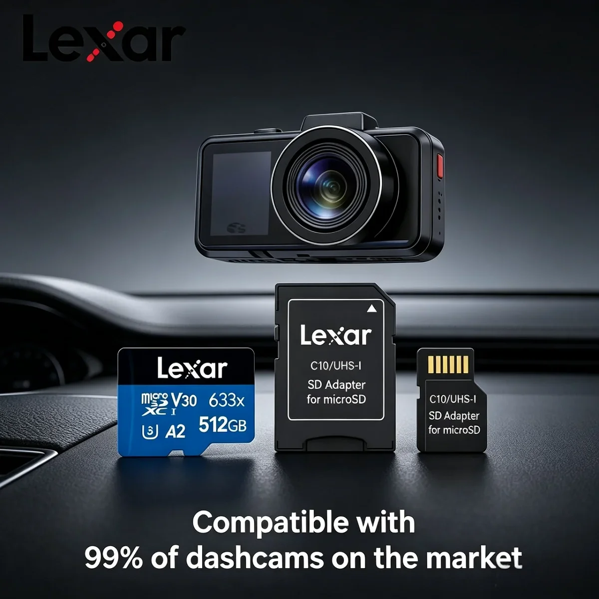 Lexar SD Cards Class10 UHS-I Micro Memory Card 32GB 64GB 128GB 256GB 512GB A1 A2 U3 V30 TF Flash Card for Drone Sport Camcorder