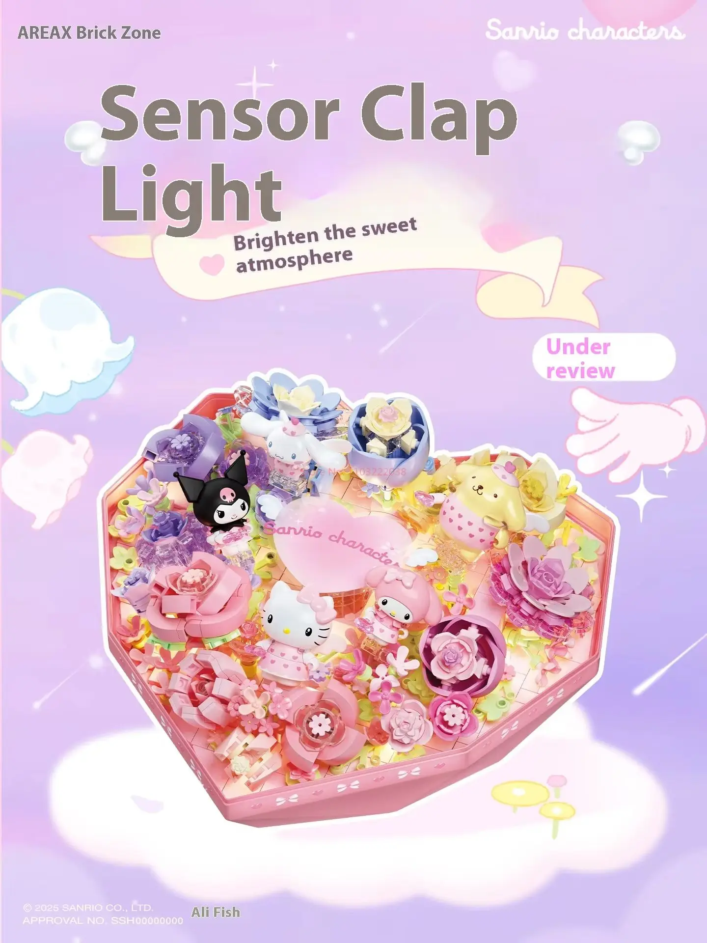 

Sanrio Lovely Flower Box Building Blocks Blind Box DIY Assembly Toy Display Models for Girls Couples Gift Trendy Collectible