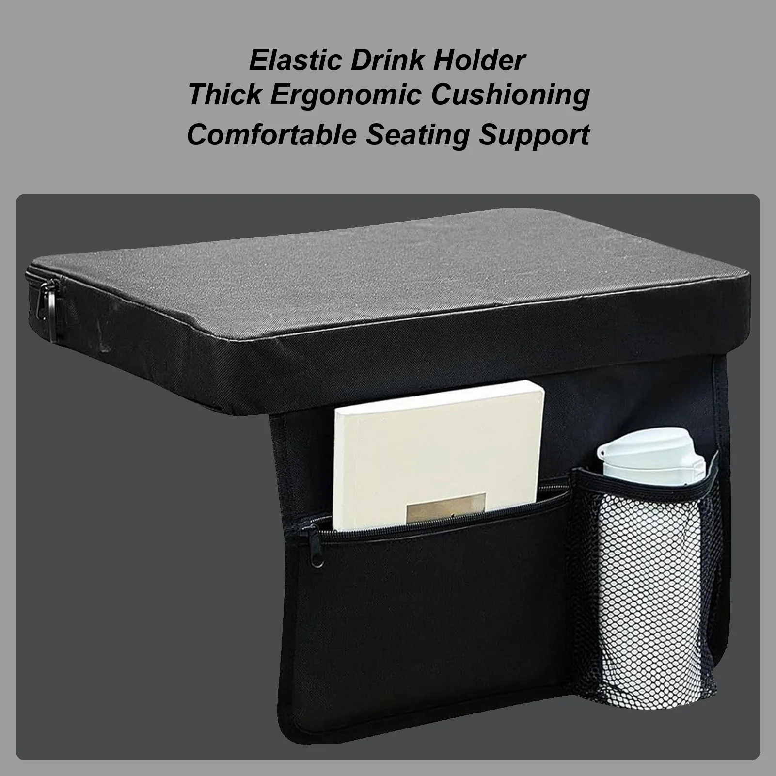 Stadium Seat Cushion Portable Stadium Chair Cushion Bleacher Seat Butt Support Chair Pad With Cup Holder For Outdoor Kids Adults