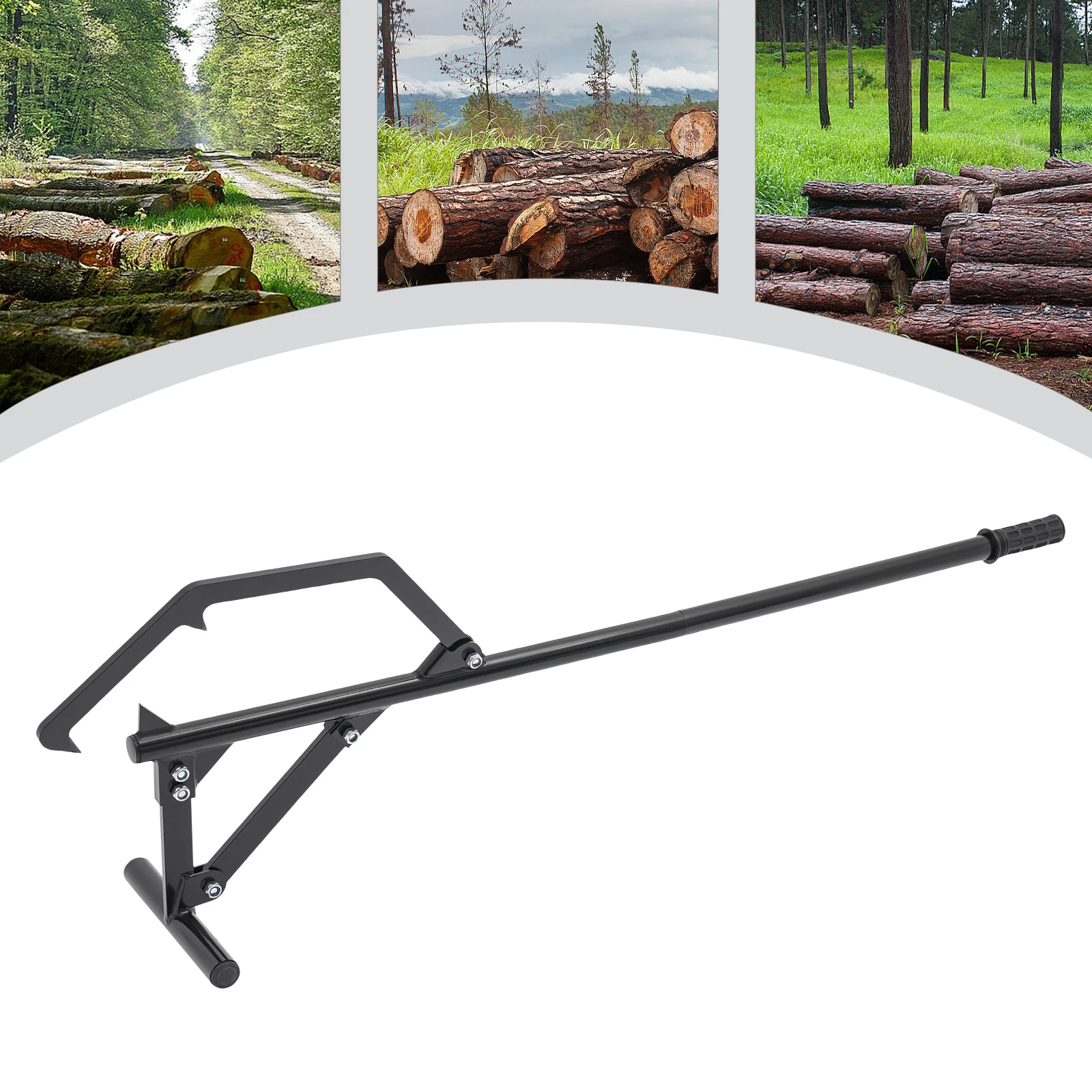 Holzheber 51 Zoll, rostbeständig, verstellbarer Holzroller mit Haken, mühelose Reinigung, Holzhebewerkzeuge zum Anheben von Holz – Detail 6