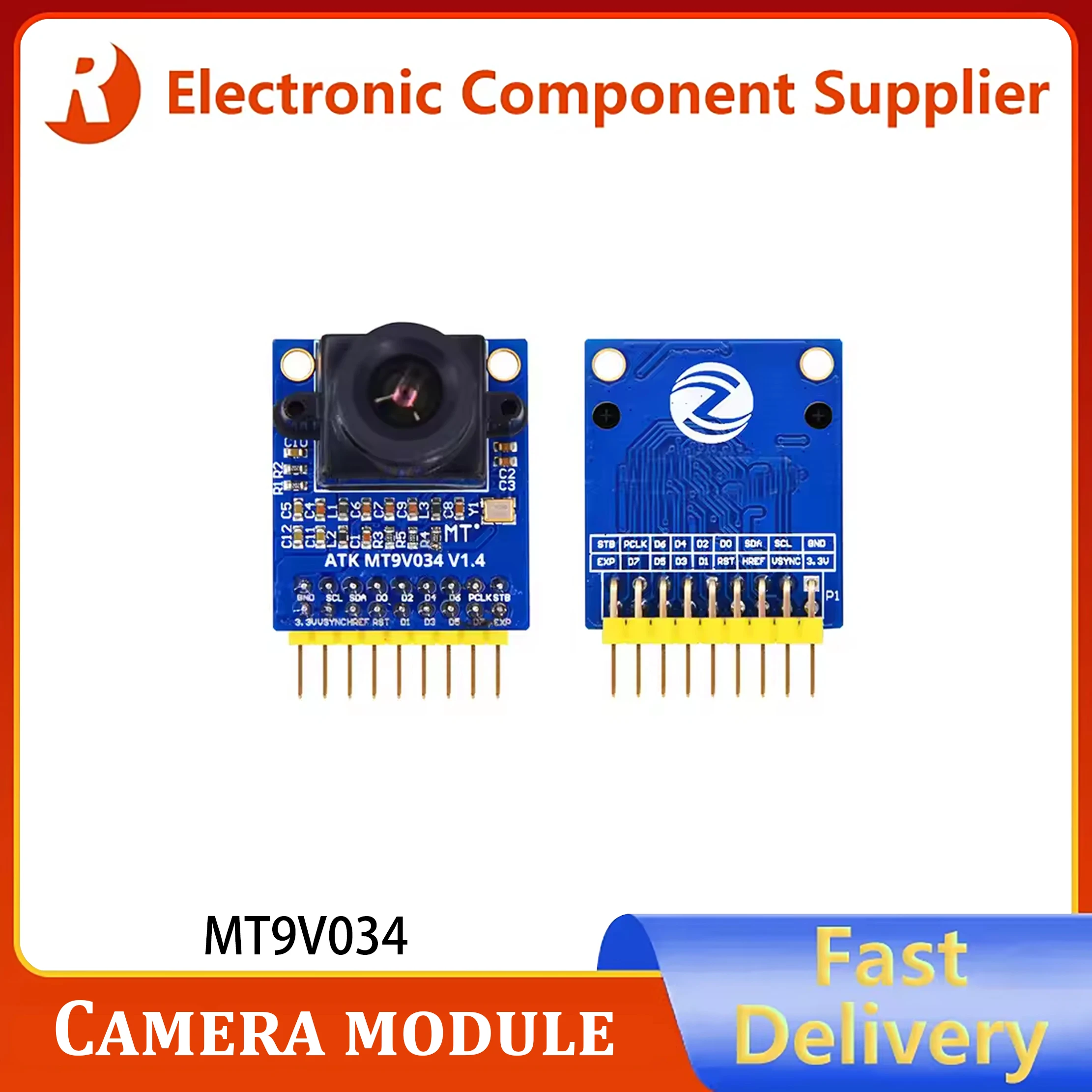 MT9V034 Camera Module 36W Global Exposure Support Monochrome Camera 752*480 1/3 Inch Dual Register Mode