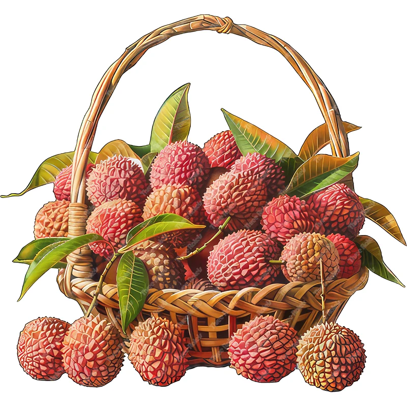 Pegatinas de cesta de fruta de uva fresca de tres Ratels para decoración del hogar, calcomanías de cocina