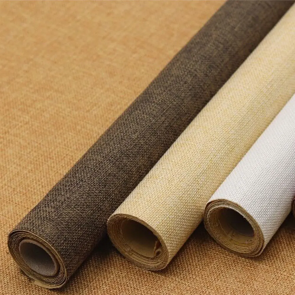 15.7 X 47in 10 Colors Self Adhesive Linen Fabric Contact Paper Peel Stick For Furniture Protector Renovation Decoration Material