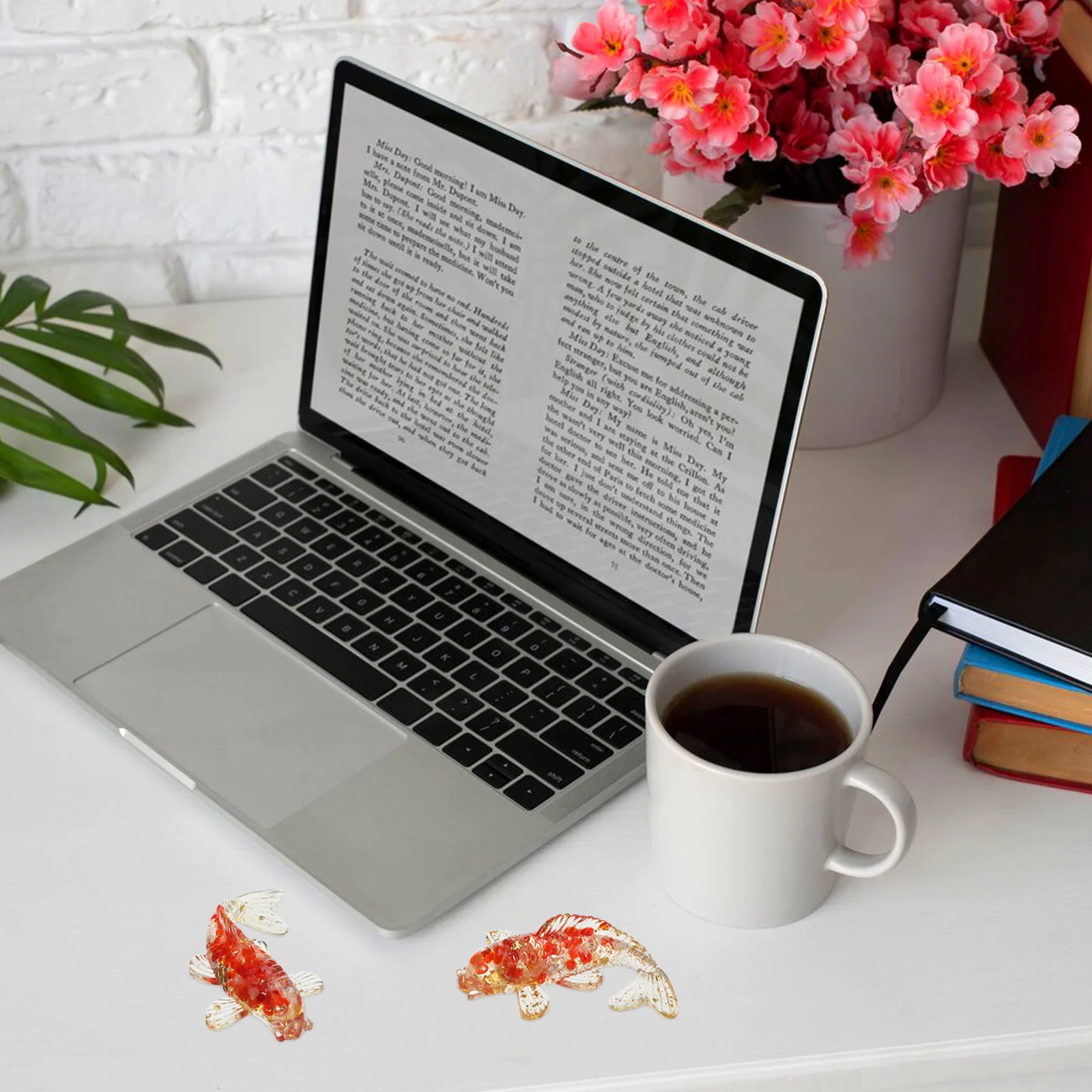 

2pcs Small Fish Statue For Desk Table Home Office Decor Crystal Crystal Decoration Craft Decoration Indoor Ornament