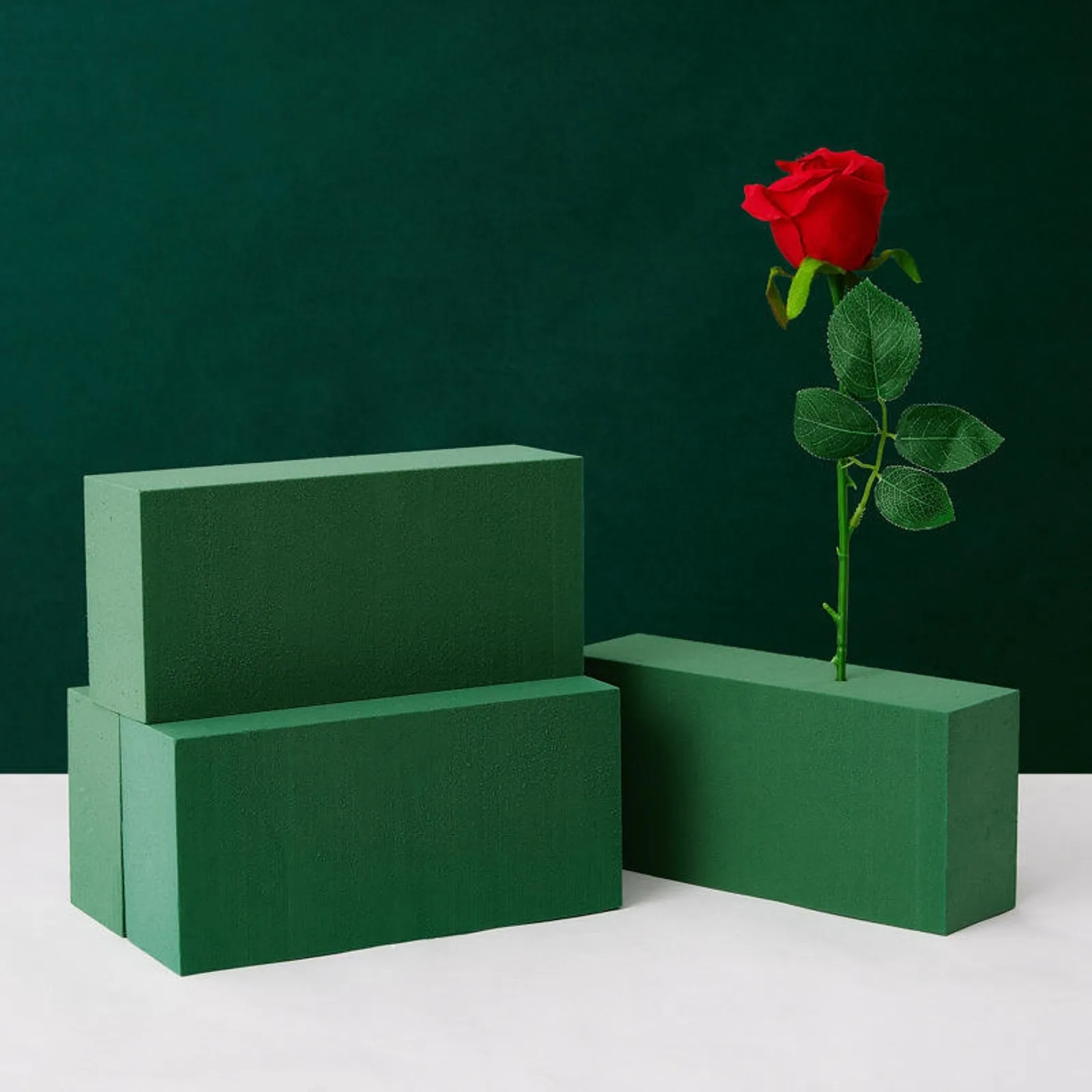 Green Floral Foam Block DIY Flower Arrangement Sponge Dry Wet Absorbent Bricks for Flower Birthday Wedding Garden Decoration