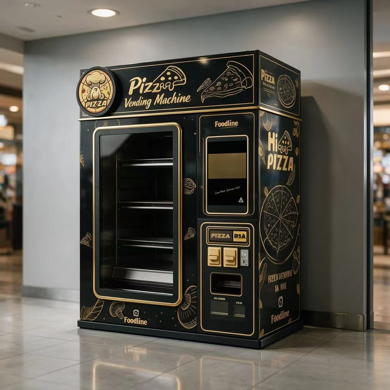 FL Precise Temperature Control Vending Machine for Hot Pizza Accurate Timing Double Oven Pizza Vending Machine
