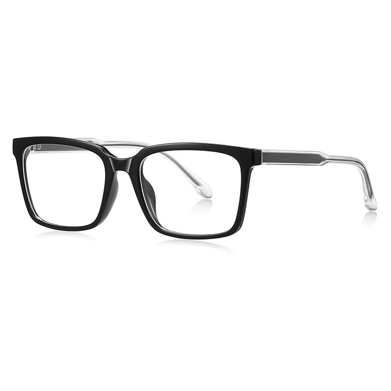 Customized Prescription Glasses Men Black Square Myopia Eyewear Optical Lenses CR-39 Processing Astigmatism Eyeglasses