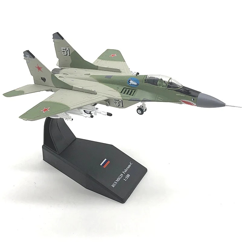 Nsmodel 1/100 Scale Russian Mig-29 Multirole Fighter Jet Model Finished Alloy Military Aircraft Replica For Collectors Display
