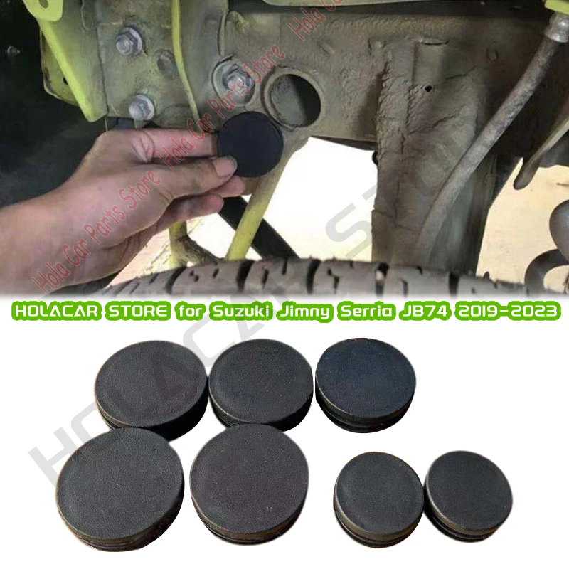 7pcs Girder Tube Frame Hole Cover ABS Waterproof Classis Plugs Tube Hole Caps Cover for Suzuki Jimny Serria JB64 JB74 2019-2023