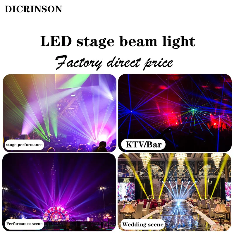 Factory Price 8 eyes Beam Laser Projector Light Moving Head Lamp Sound Controller RGBW DJ Disco Stage Lighting Effect for Bar