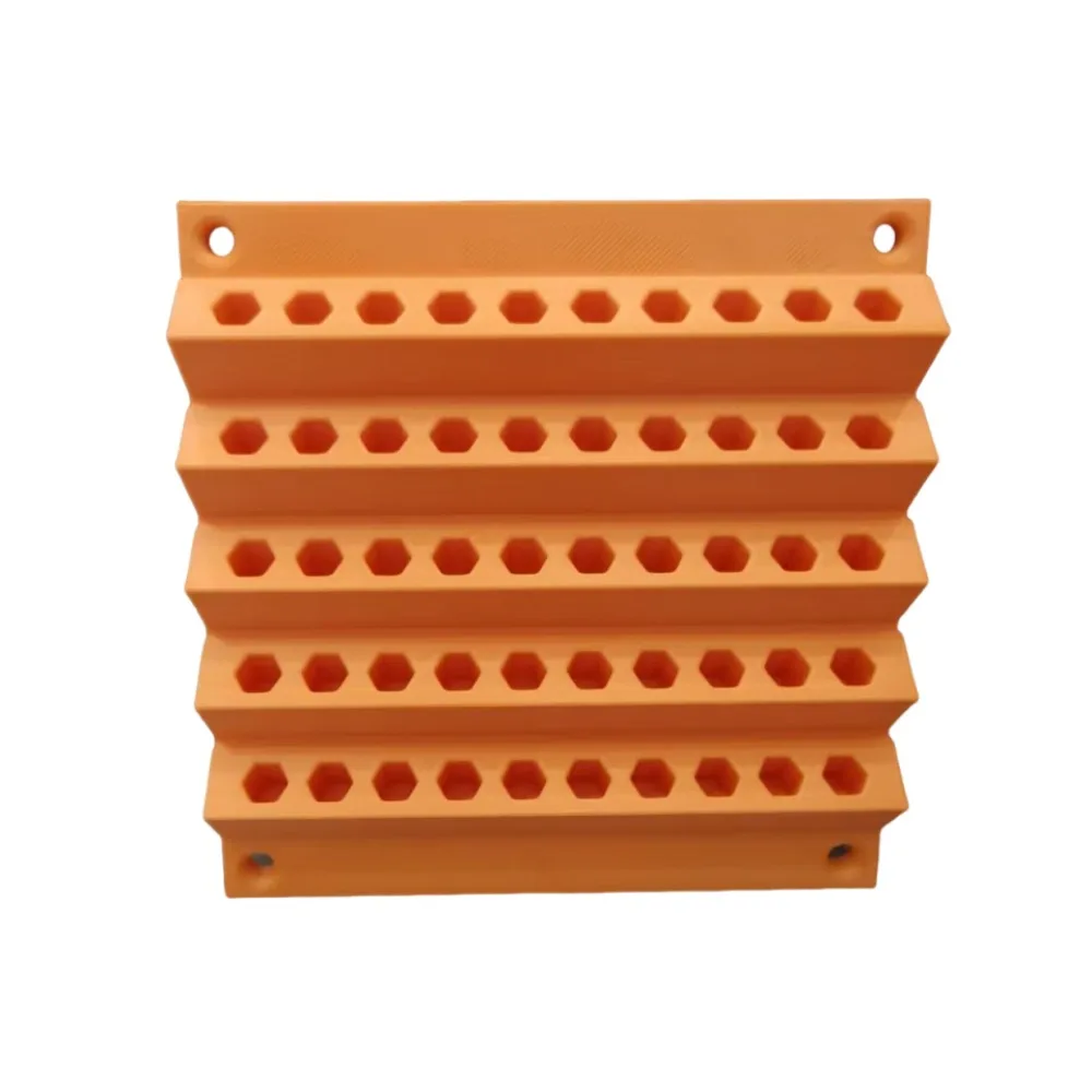 50 Hole Screwdriver Bit Organizer 6.3mm 3D Printing Hex Screwdriver Bit Holder Large Capacity Save Space Drill Bit Storage Stand