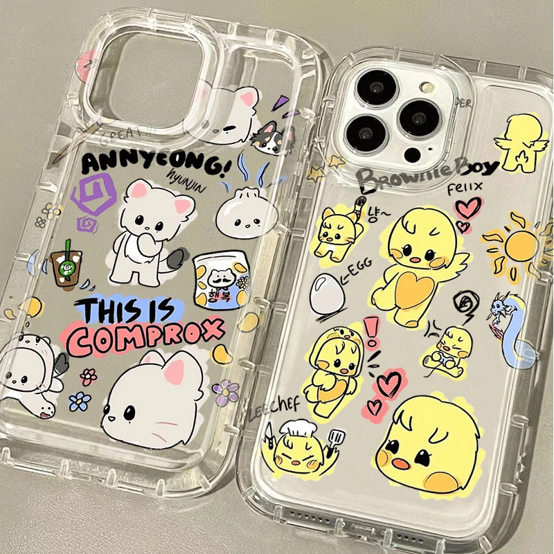 Soft Phone Case For Samsung Galaxy S25 S24 Ultra S23 S22 Plus S21 S20 FE A15 A35 A55 A54 5G Animal Singer Cartoon Clear Cover