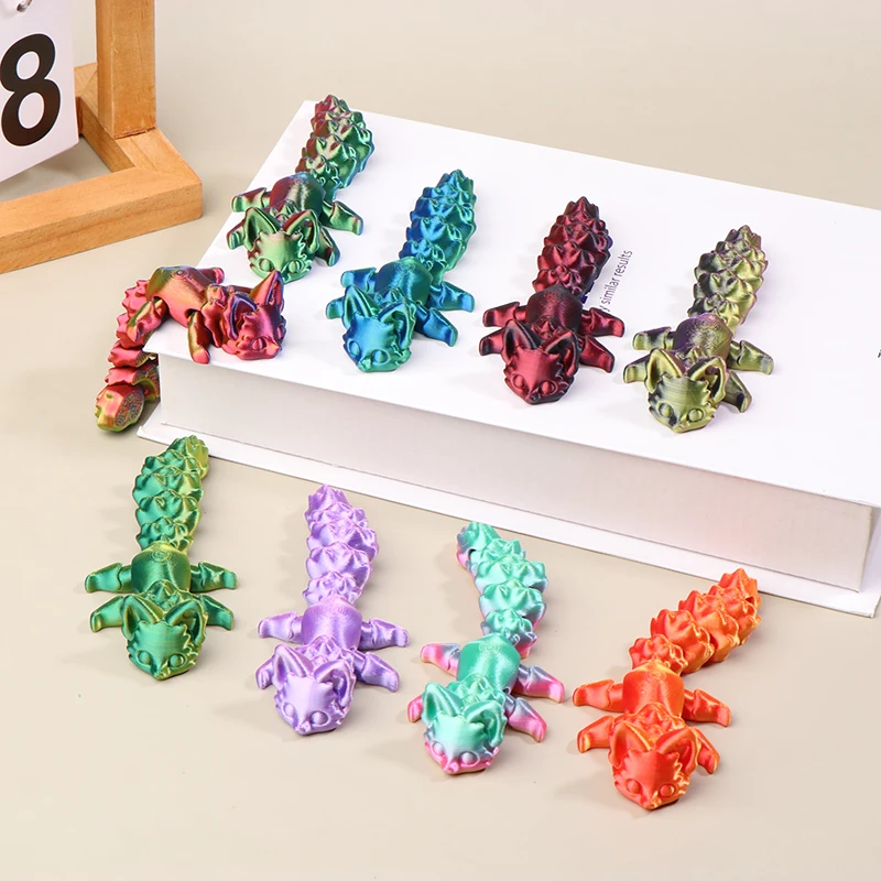 3D Printing Fox Joints Movable Model Creative Friends Gift Decorative Ornaments Small Stress Relief Toys Desktop Ornaments