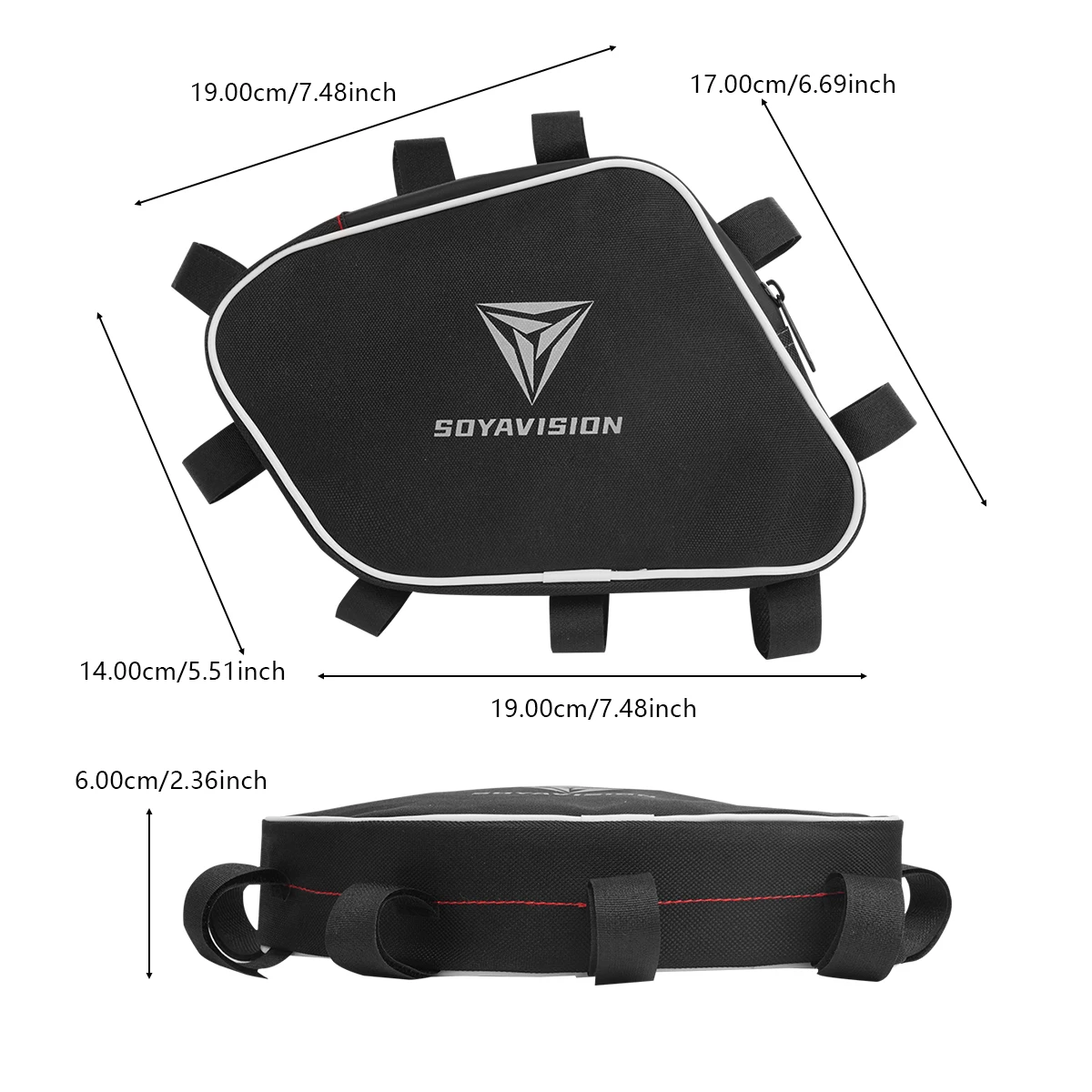2PC Black Motorcycle Bumper Frame Bags Repair Tool Placement Waterproof Bag Pack Toolbox For 1050 1090 1190 1290 ADV Adventure R