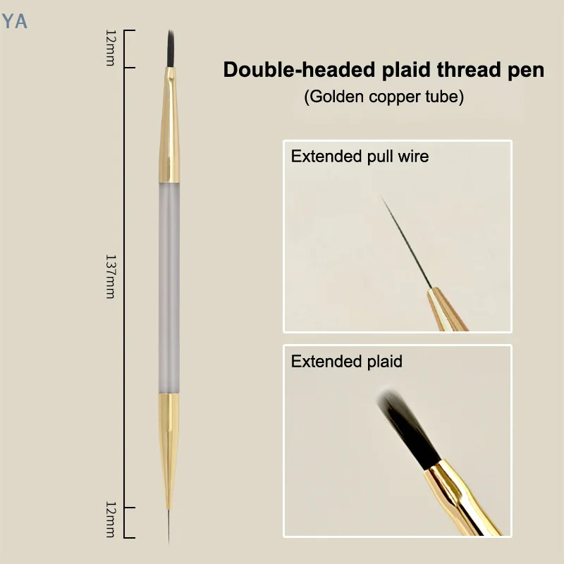 [YA]Nail Art Brush Multifunctional Stripe Liner Brushes Modeling Water Ripple DIY Design Hard Bristle Brush Nail Art Tools