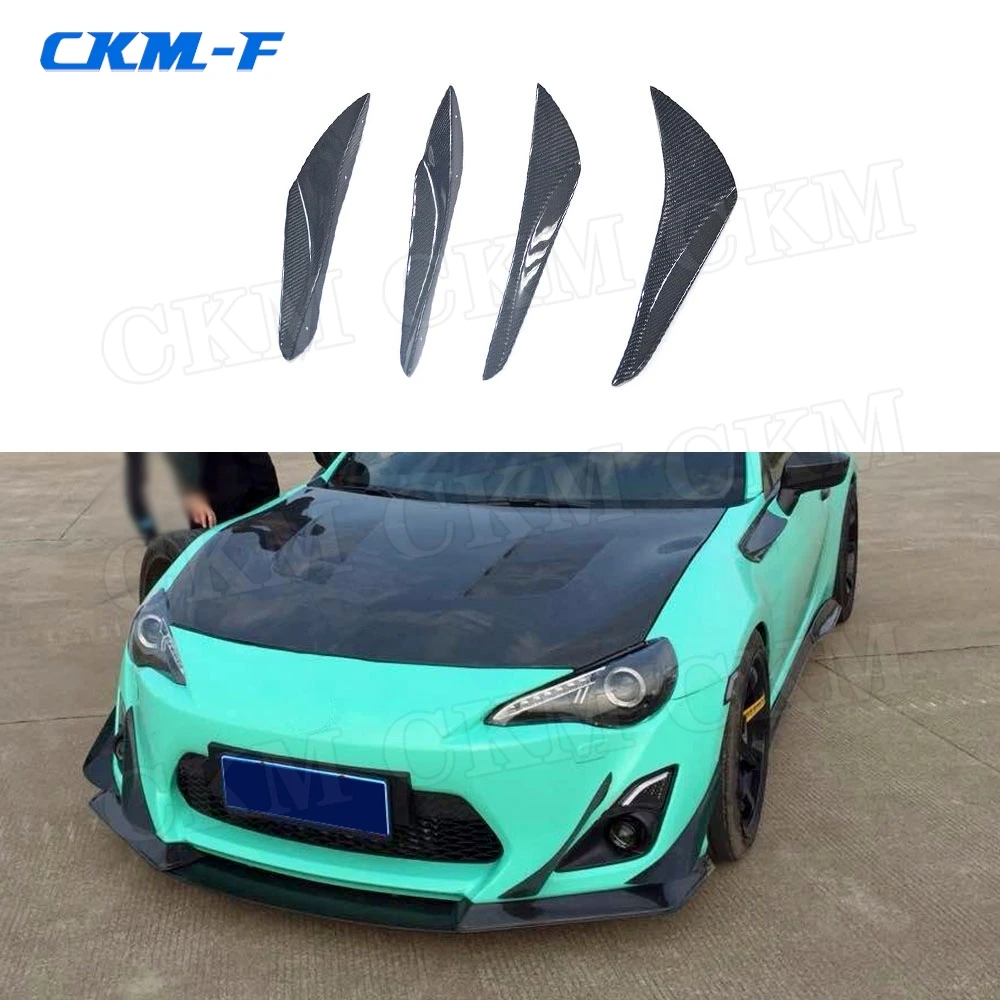 

Carbon fiber Front Bumper Lip Splitters Flaps apron Accessories For Toyota GT86 for Subaru BRZ 2014 2015 2016 Auto car styling