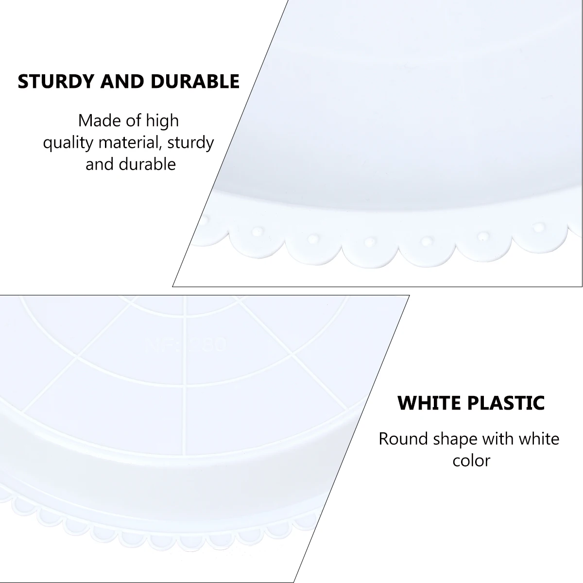 

5Pcs Plastic Bonsai Tree Holders Round Plant Saucers Durable White 26x26cm Indoor Outdoor Plant Tray Protect Bonsai Tree Holder