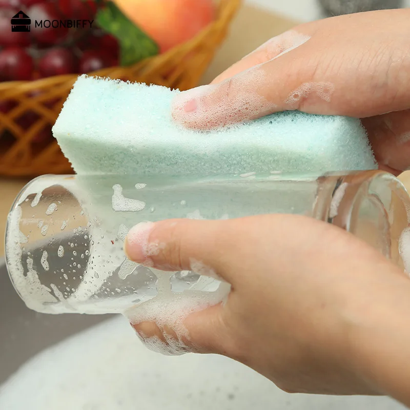 2pcs Kitchen Creative Cleaning Sponge Rub Loofah Magic Sponge Washing Bowl Kitchen Home Washing Herramientas De Limpieza Cocina