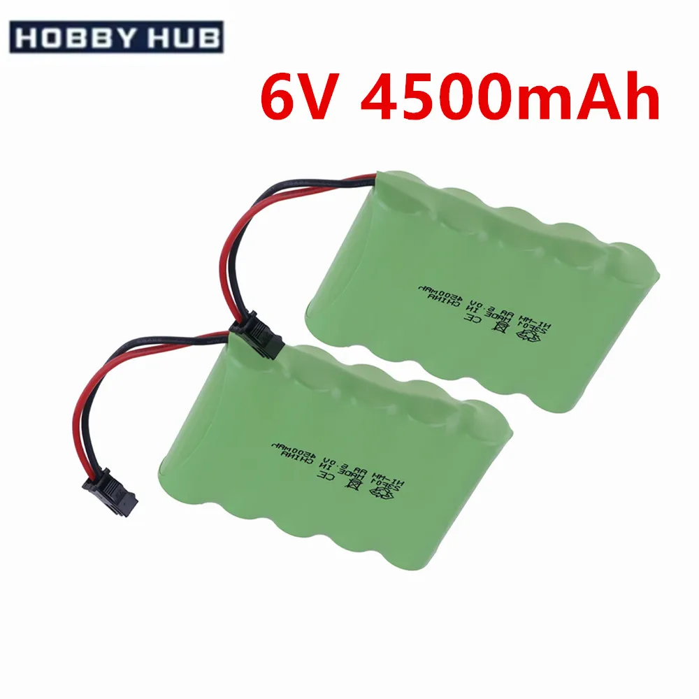 Upgrade 6v 4500mAh NiMH Battery For RC toys Cars Tanks Trucks Robots Boats Guns NIMH AA 6V Battery Pack