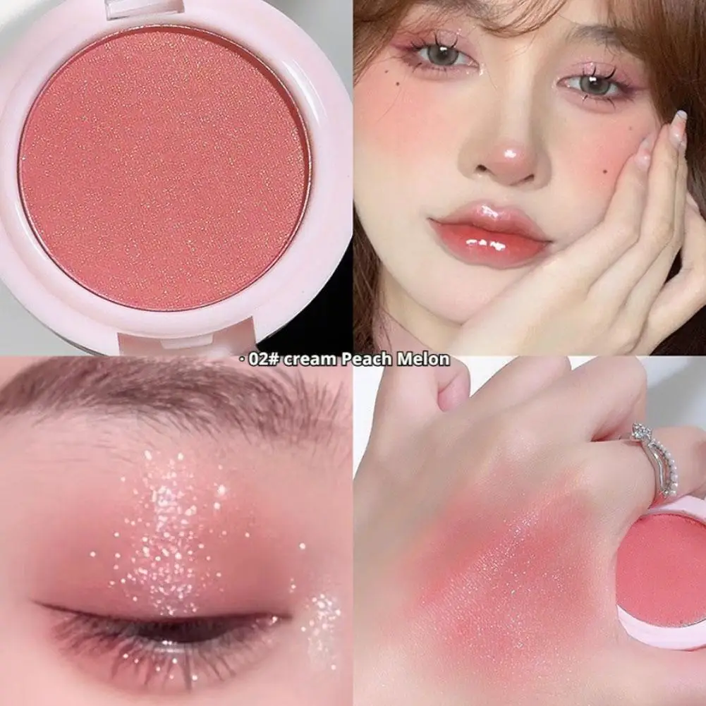 

2 Color Matte Eyeshadow Palette Powder Brightening Eyes Highlighter Pink Facial Blusher Glitter Shimmer Eye Shadow Korean Makeup