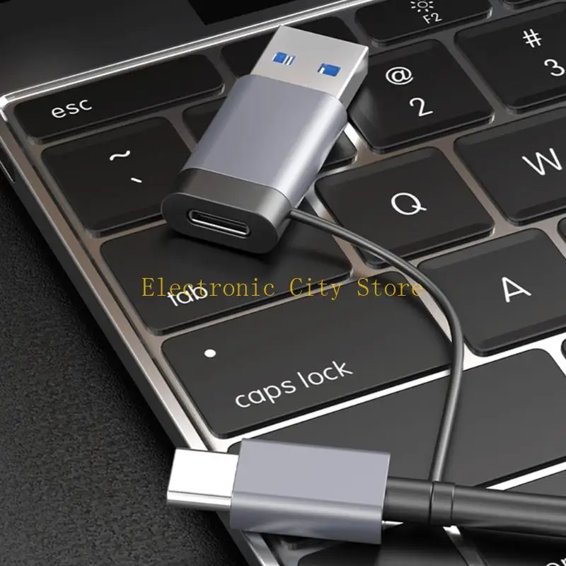 USB3.0 Type C อะแดปเตอร์ TF เครื่องอ่านการ์ดความเร็วเร็วการถ่ายโอนข้อมูลการถ่ายโอนความทนทาน HU8D