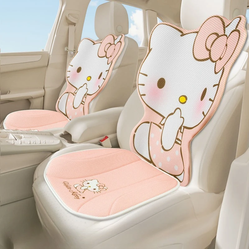 

Anime Hello Kitty Kuromi My melody Car seat cushion Four Season Universal Cool Pad Summer Cute Cartoon Seat Cushion Wholesale
