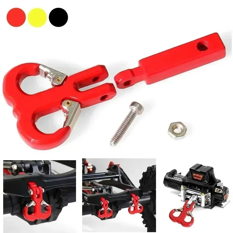 

Metal Winch Bumper Tow Trailer Hook Drop Hitch Receiver for 1/8 1/10 RC Crawler Car Axial SCX10 TRX4 Parts