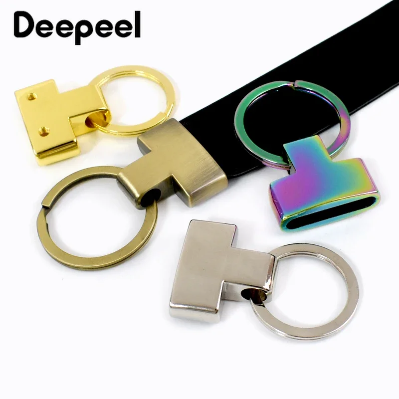 5/10Pcs Deepeel 20/24mm Metal O Ring Buckles Keychain Webbing Clip Clasp Bag Strap Pendant Screw Hook Stopper Leather Crafts