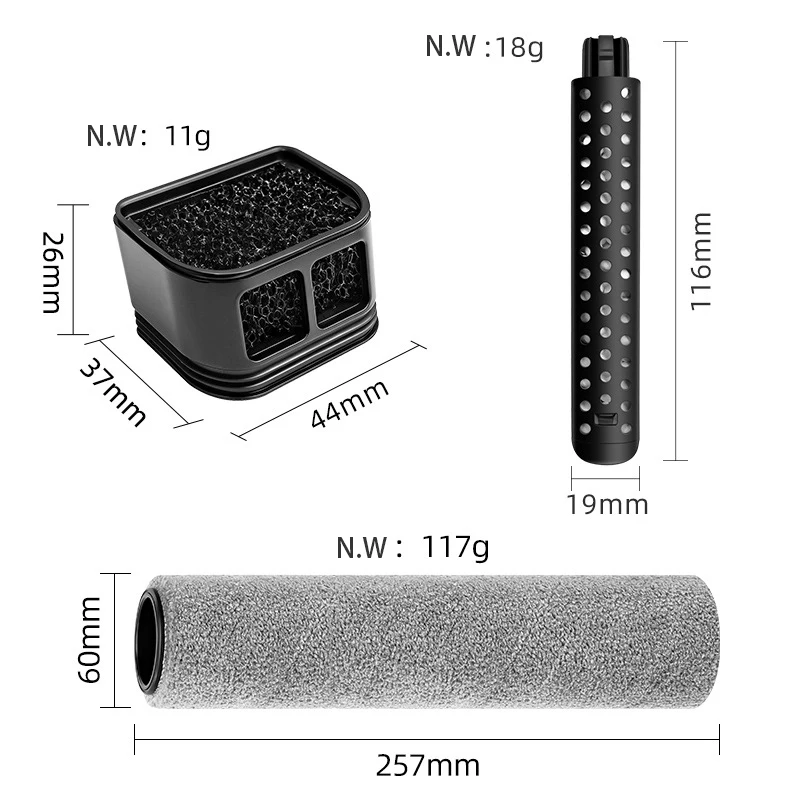 Roller Brush Deodorant Stick HEPA Filter For Xiaomi Mijia 4 Max / 4 Pro / E302 Robot Vacuum Cleaner Parts Accessories