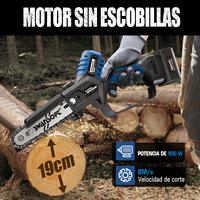 SWANSOFT 8'' Brushless Electric Chainsaw Cordless Chain Saw Garden Tools Tree Wood Cutting Pruning For 21v Battery