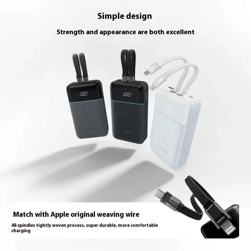 CUKTECH CP24 40W PowerBank 20000mAh 40W High-Capacity Digital Display Dual-Cable Fast Charger Flight Approved for iPhone/Android