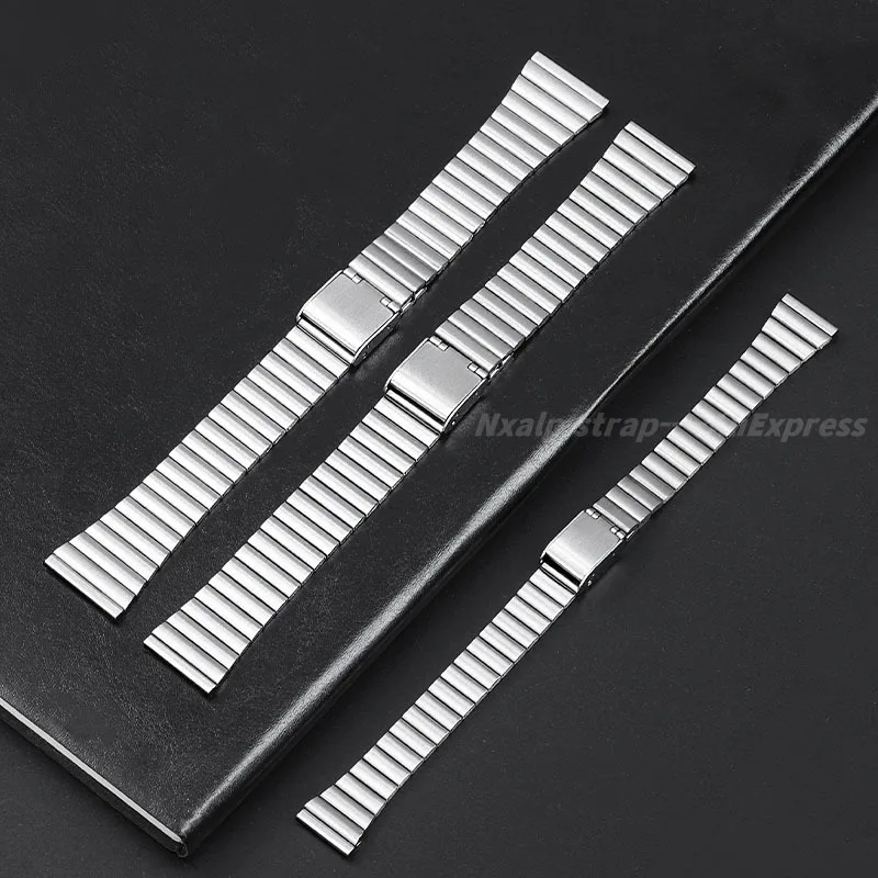 10mm 12mm 14mm 16mm 18mm 20mm Stainless Steel Watch Band Ultra-thin Metal Bracelet Silver for Men Women Universal Watch Strap