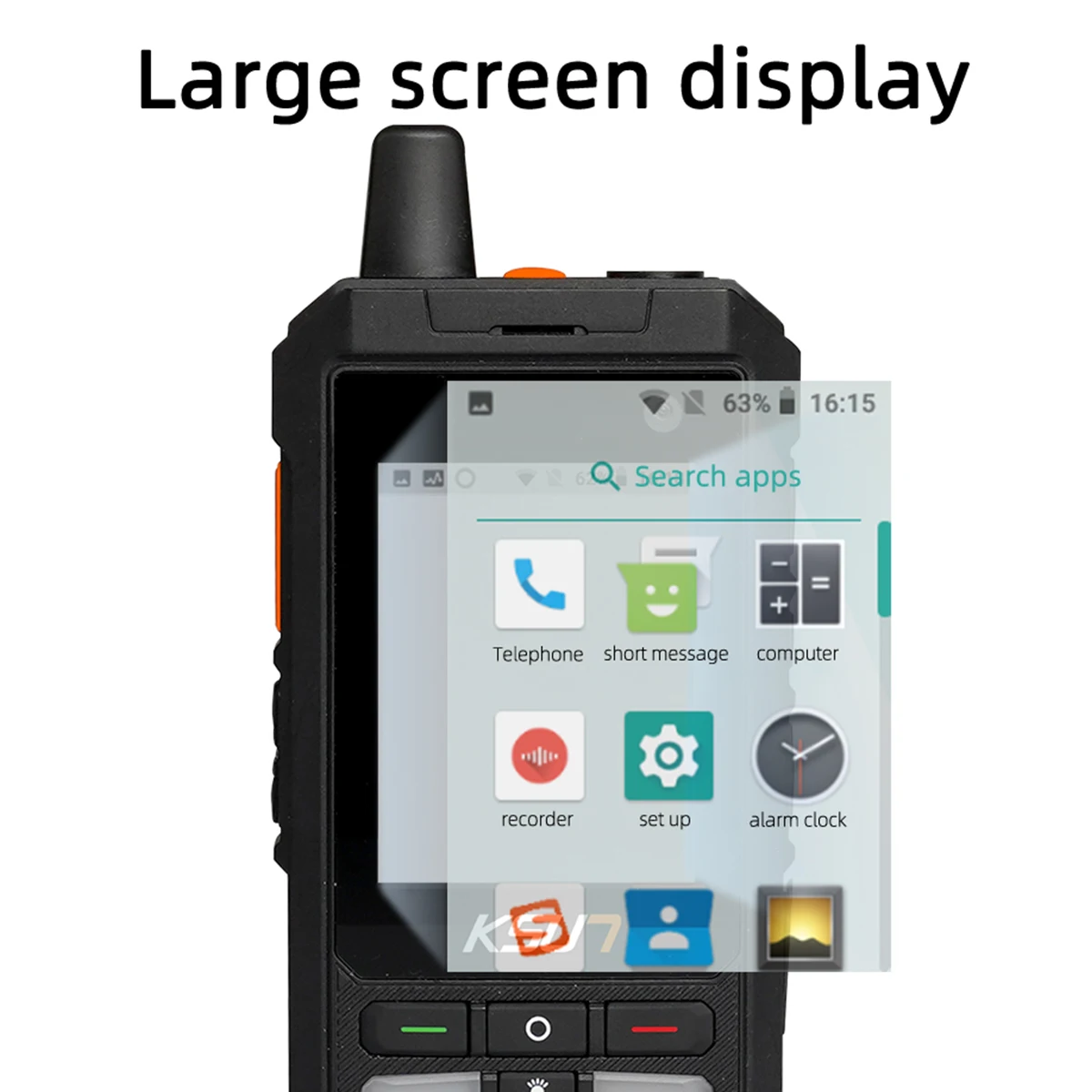 Compatibile con ZELLO Walkie Talkie Phone 4G Android WIFI Touch screen Blue-Tooth Radio bidirezionale globale a lungo raggio KSUN ZL20