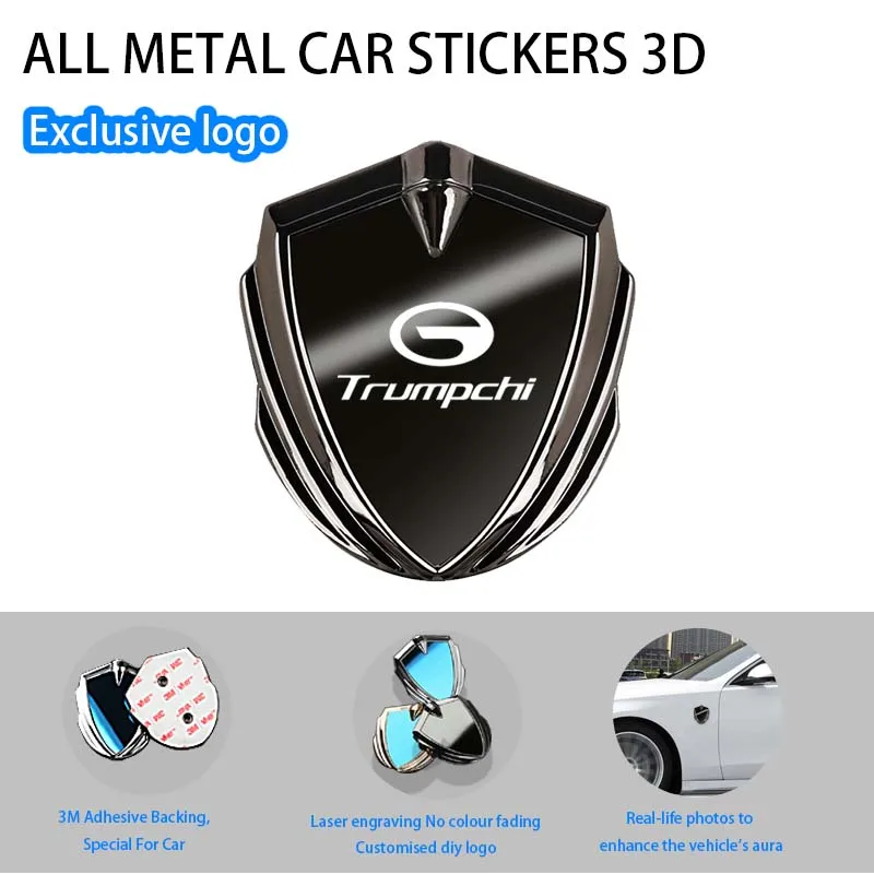 For GAC Trumpchi GS4 Plus GS8 GS3 GA5 M8 M6 PRO EMPOW55 EMKOO interior Accessories Car Body Metal Shield 3D Emblem Sticker Badge