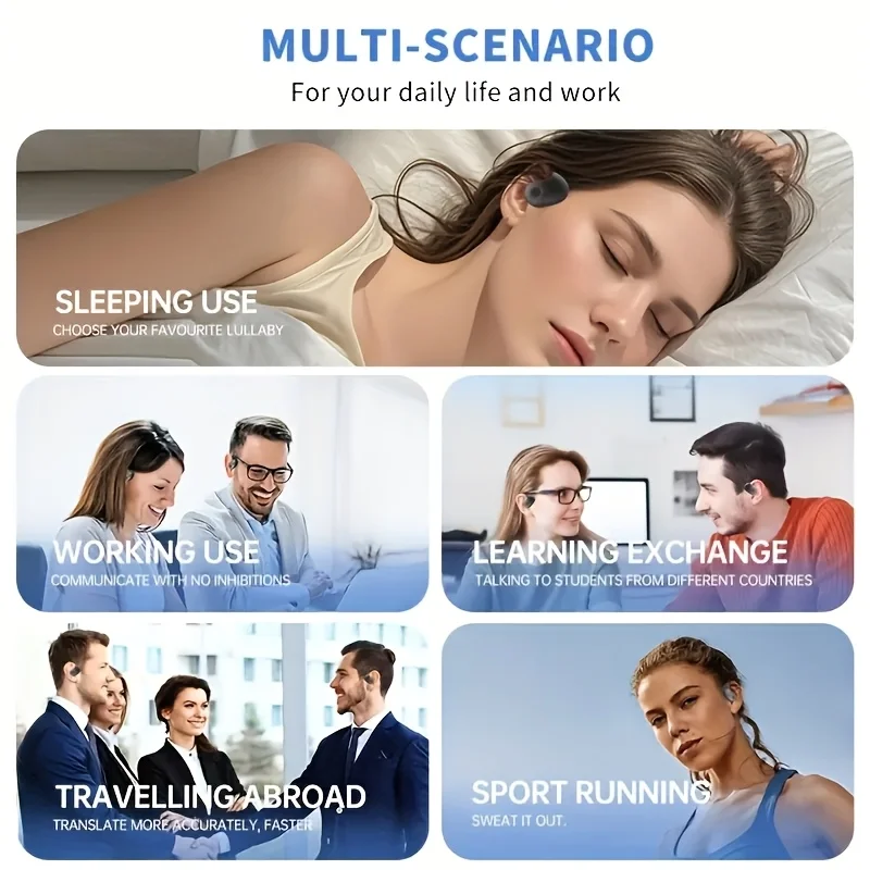 Xiaomi Real-Time Terjemahan Instan Earbud Penerjemah Earbud TWS Terjemahan Bahasa Earphone Smart Headphone Untuk Rapat