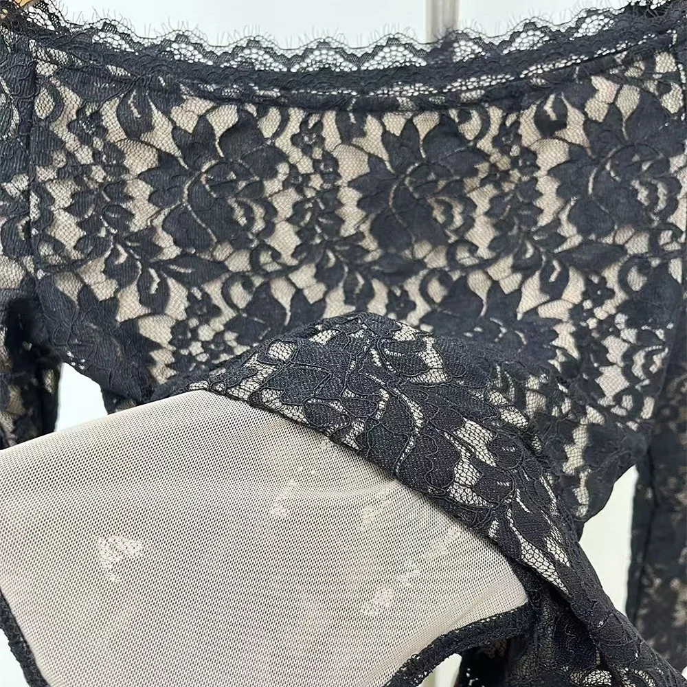 2025, Winter-Damen-Bodys aus Spitze, Spitzenkorsetts, sexy Damenoberteile, Hemden, Y2K-Kleidung, neue Mode, hochwertiges Party-T-Shirt