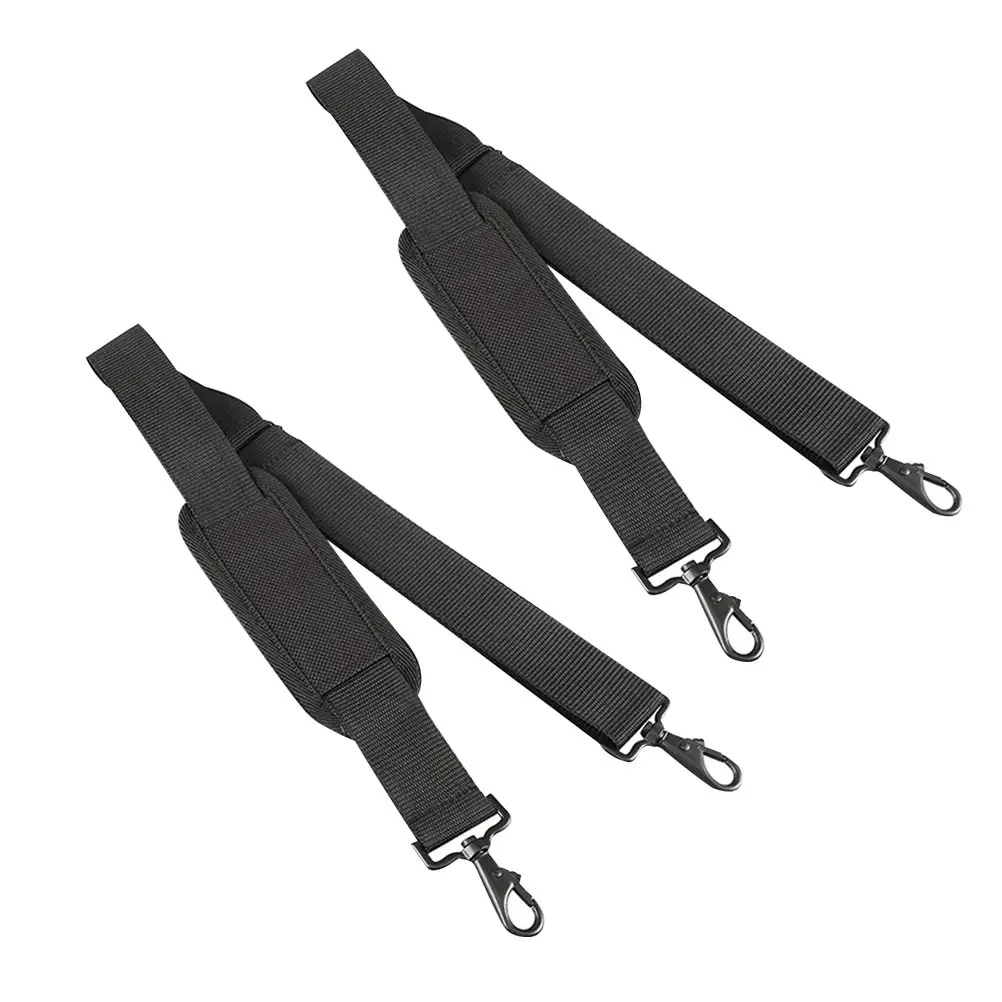 2Pcs Professional Instrument Case Straps Shoulder Straps Shoulder Belts Pipa Drum Clarinet Saxophone Case Shoulder Strap (Black)